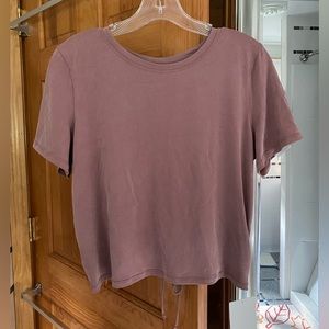 NWT lululemon open tie back short sleeve